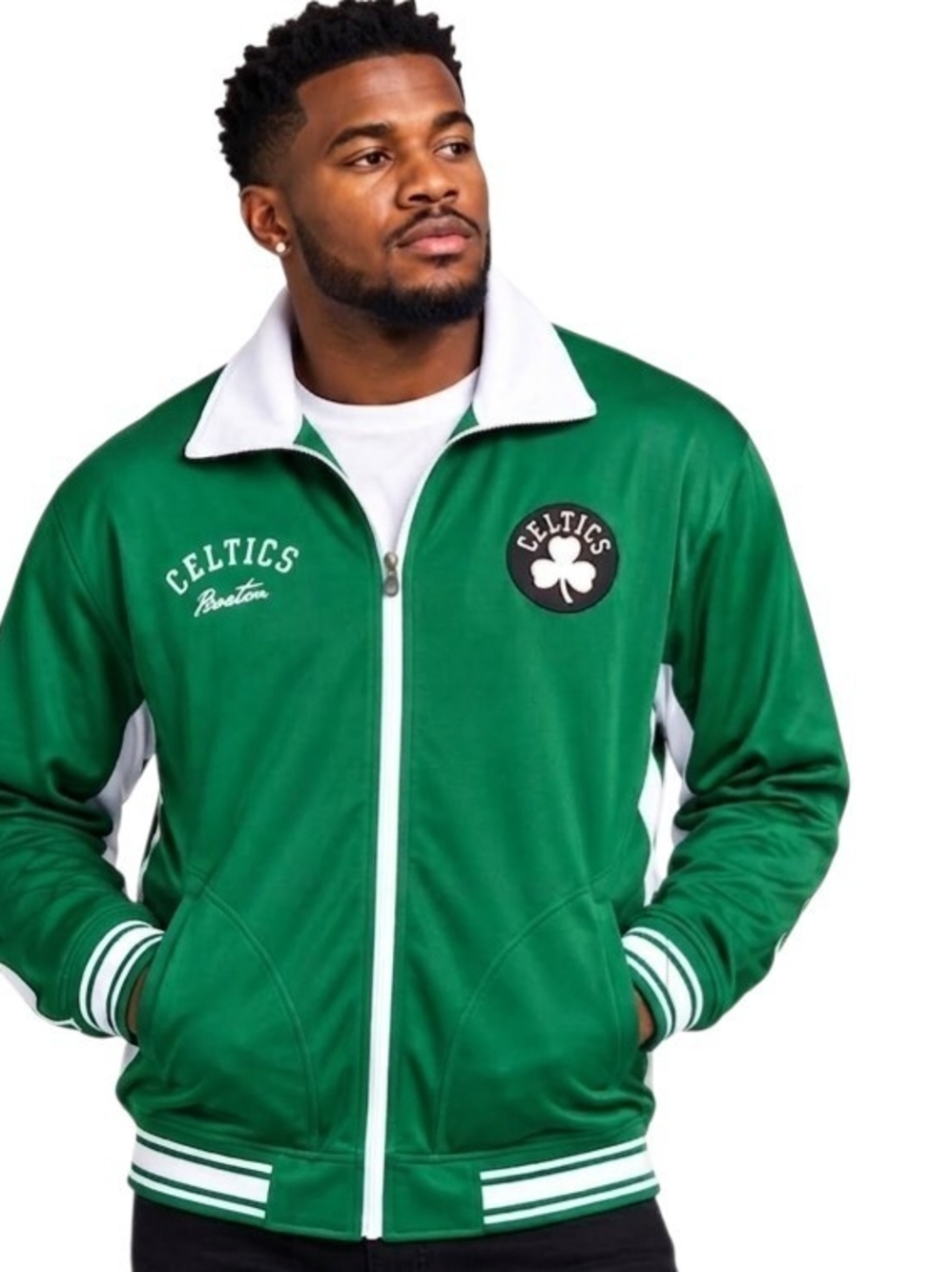 ZIPWAY NBA Boston Celtics Full Zip Track Jacket Men's 4X Green NWOT